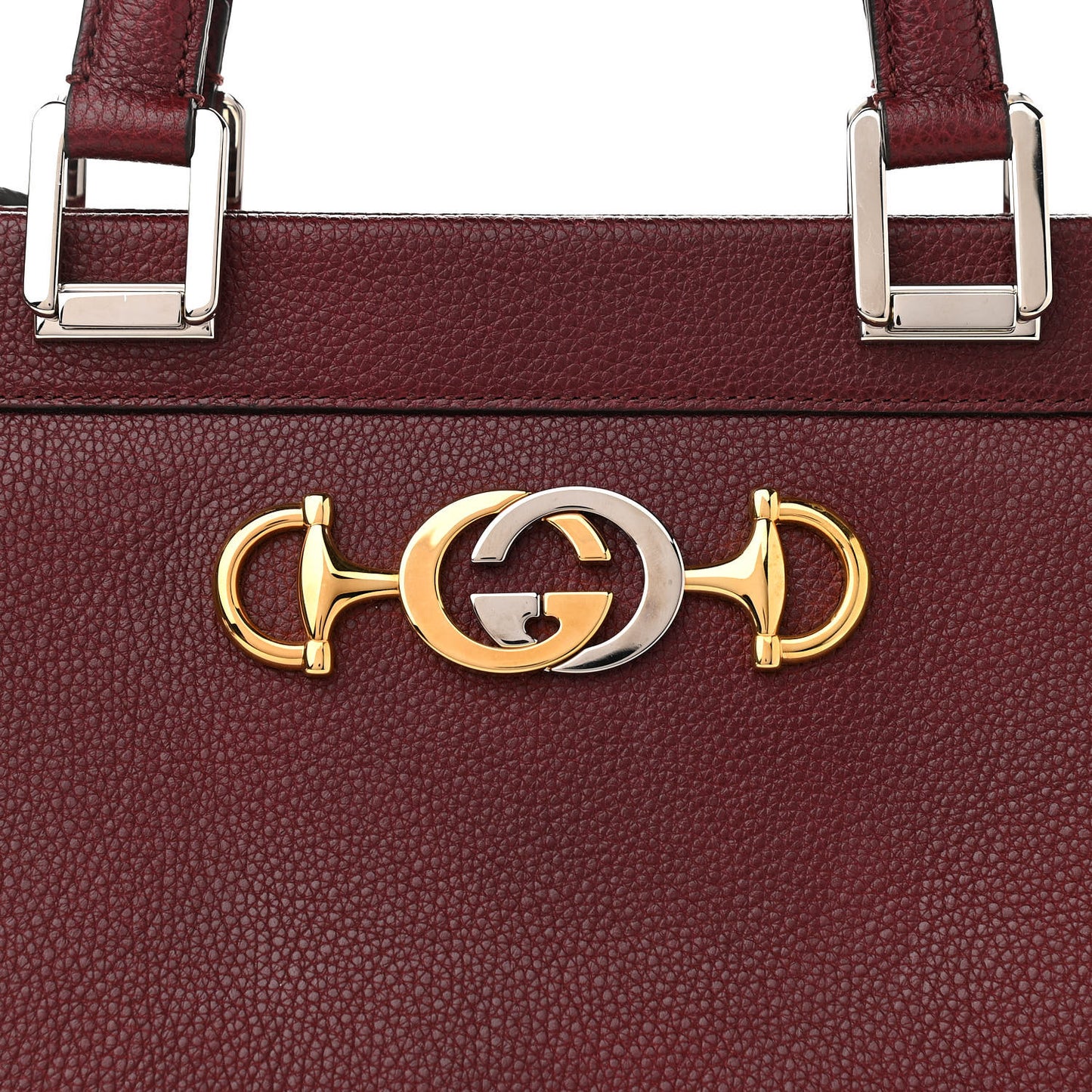 Grainy Calfskin Medium Zumi Top Handle Bag Vintage Bordeaux