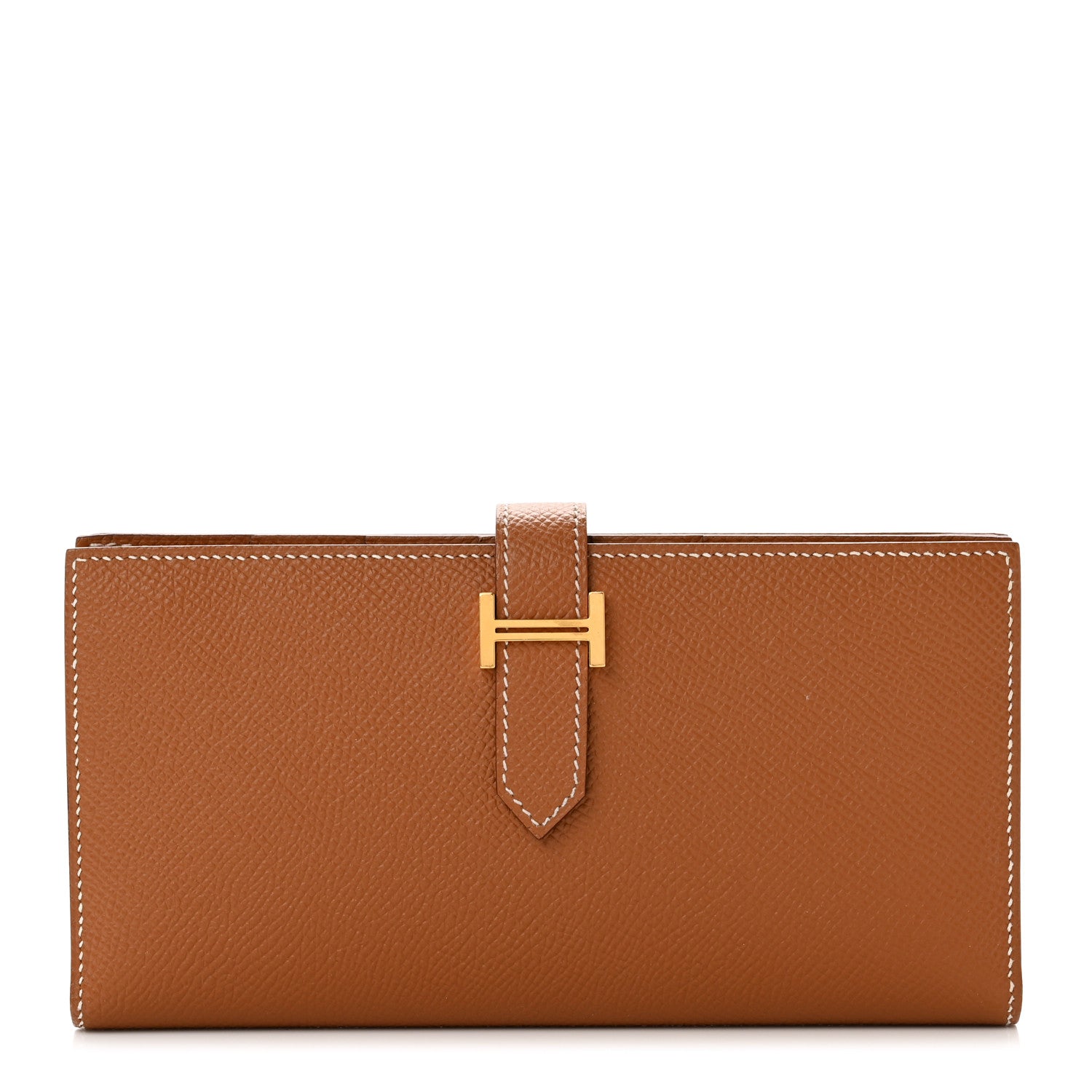 Hermes Epsom Bearn Gusset Wallet Gold 1 of 8