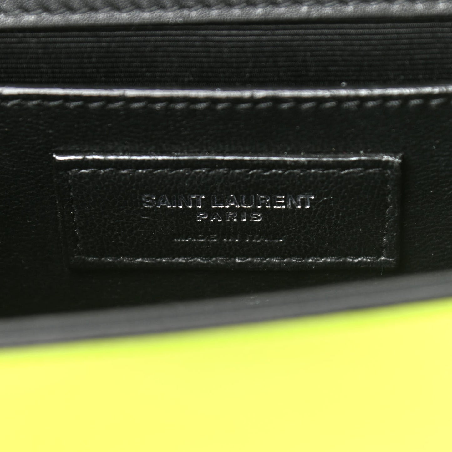 Patent Grain de Poudre Small Monogram Kate Satchel Neon Yellow