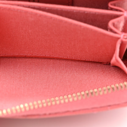 Chanel Caviar Quilted Zip Coin Purse Dark Pink 5 of 15