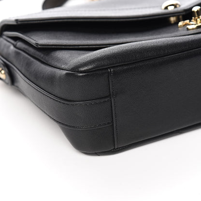 Chanel Sheepskin Chevron Quilted Mini Double Chevron Flap Black 8 of 12
