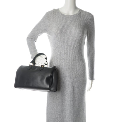 Louis Vuitton Epi Speedy 25 Black 2 of 7