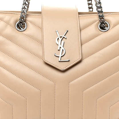 Saint Laurent Calfskin Y Quilted Monogram Large Loulou Shopper Nude Powder 9 of 14