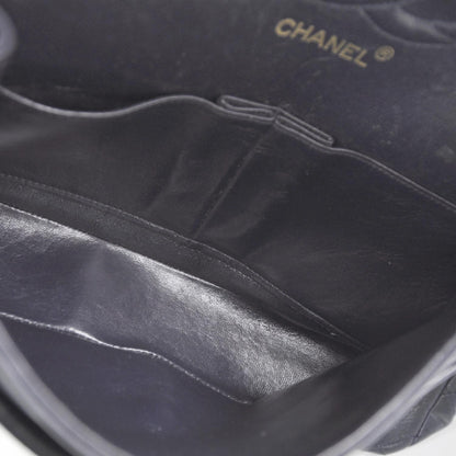Chanel Lambskin Quilted Medium Double Flap Navy 6 of 11