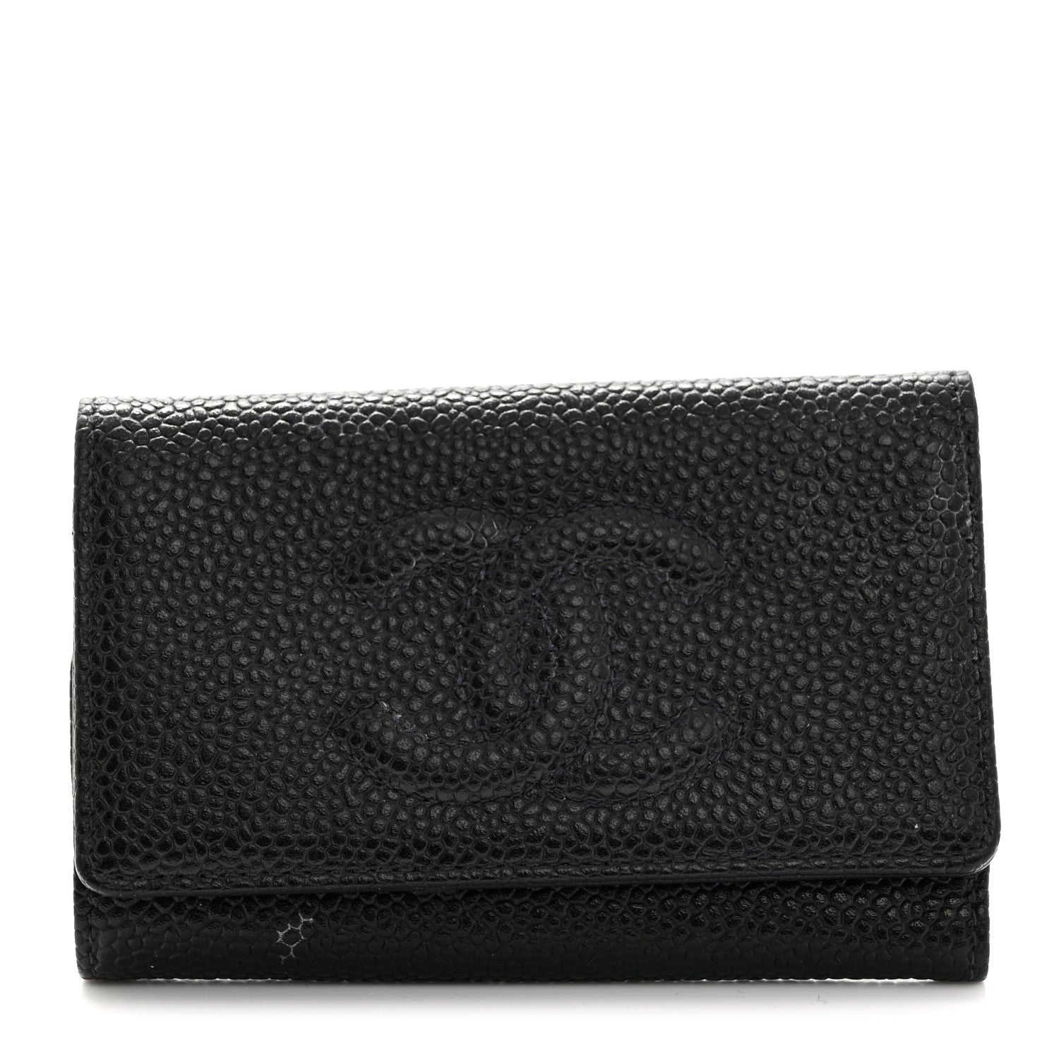 Chanel Caviar Timeless CC 6 Key Holder Case Black 1 of 8