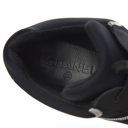 Chanel Lycra Fabric CC Sneakers 40 Black 6 of 14