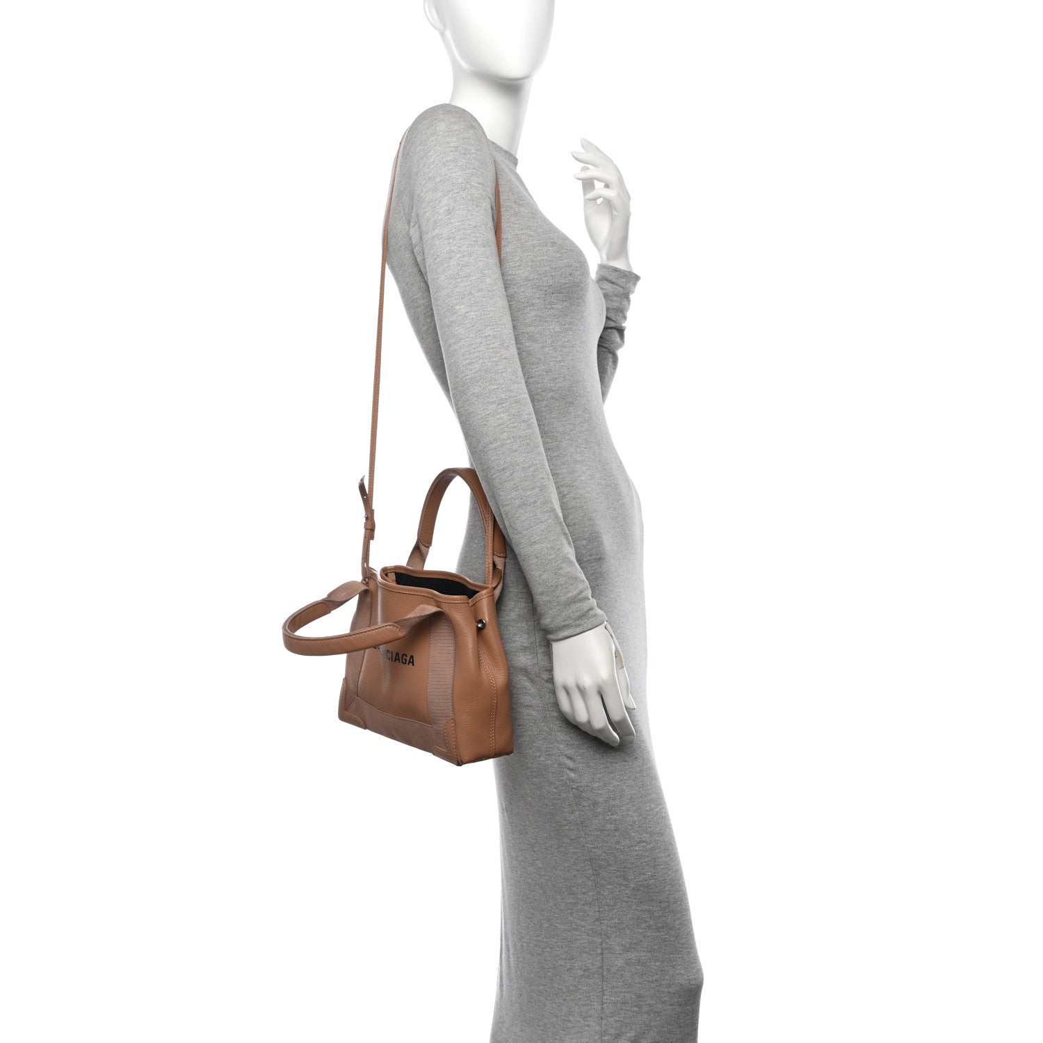 Balenciaga Nappa S Navy Cabas Beige Latte 2 of 17