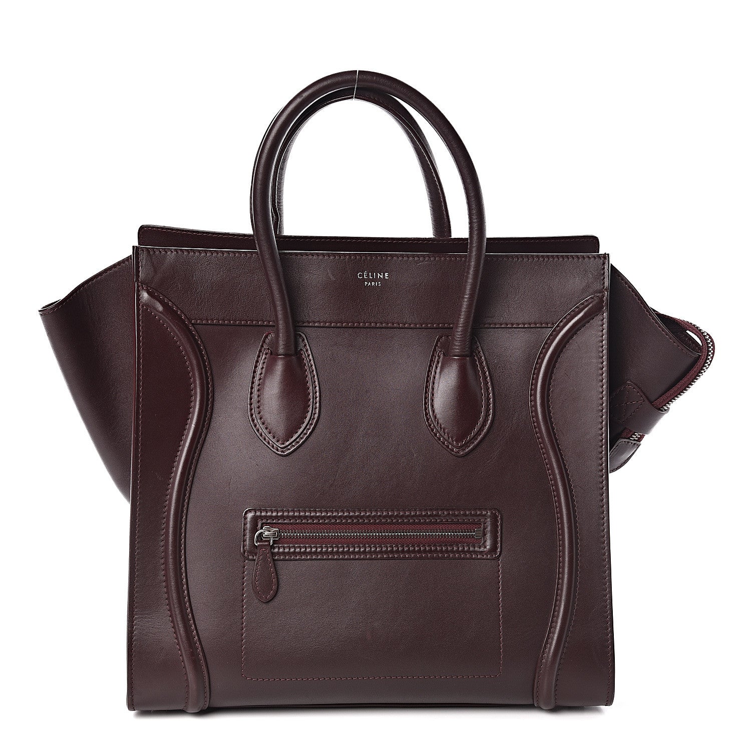 Celine Smooth Calfskin Mini Luggage Burgundy 1 of 9