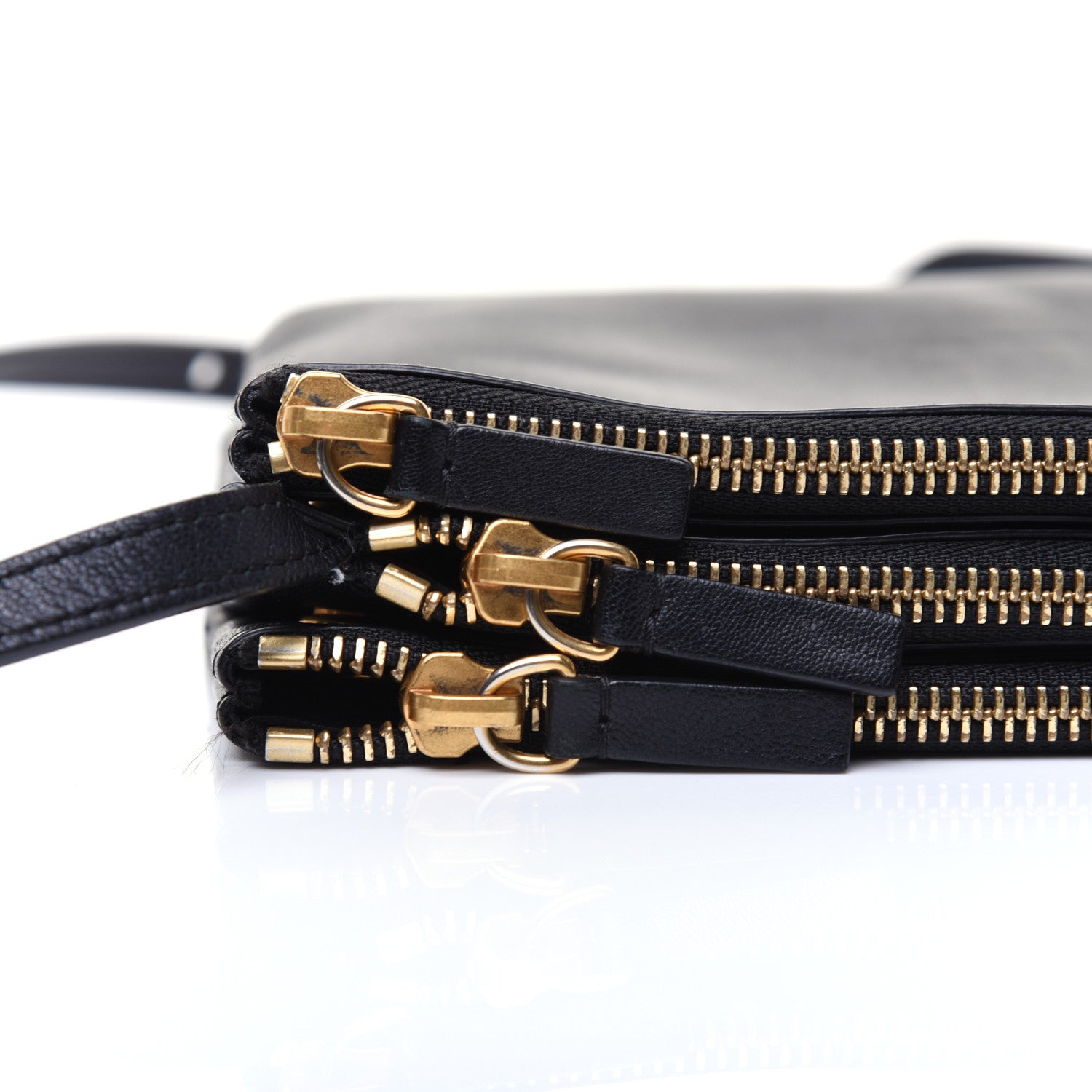 Celine Lambskin Small Trio Crossbody Bag Black 18 of 19