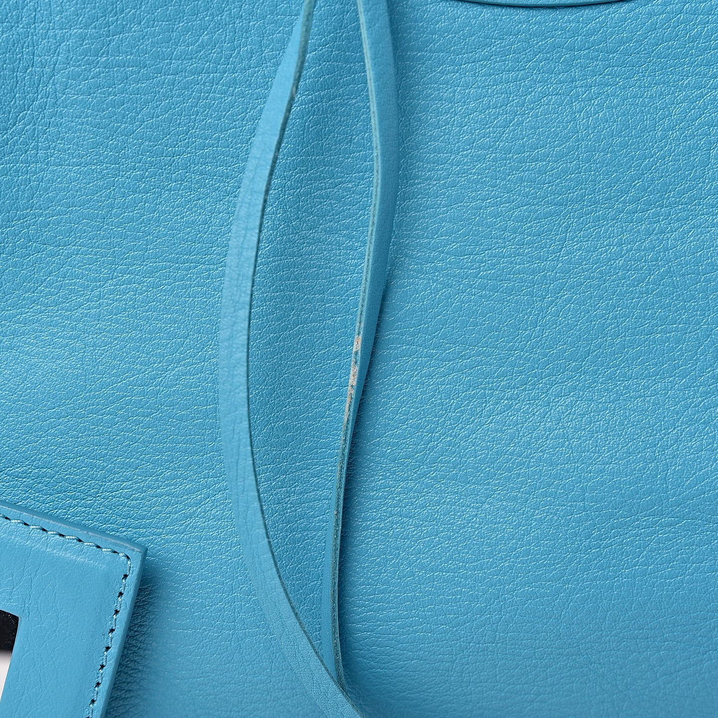 Supple Calfskin Papier A4 Tote Bleu Caraibes
