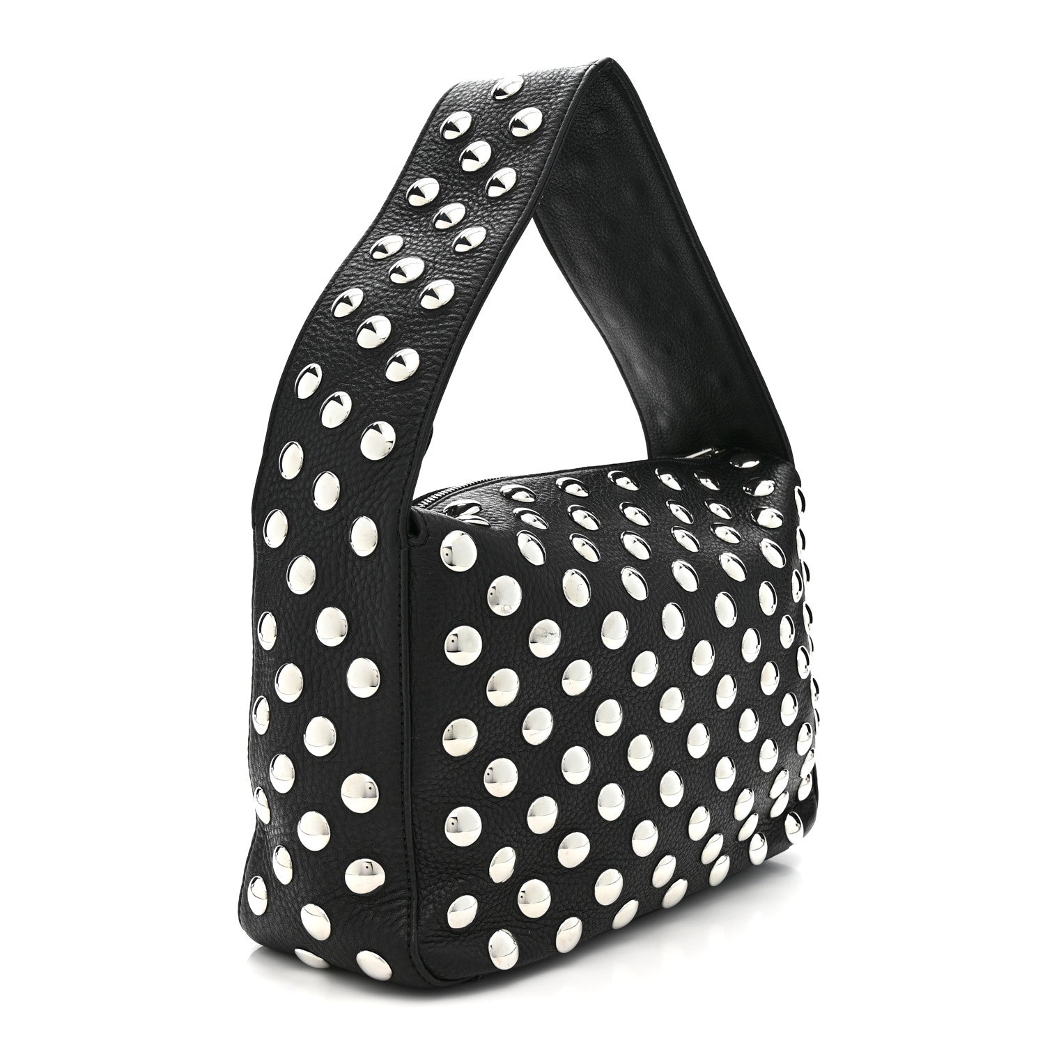 Khaite Pebbled Sport Calfskin Studded Elena Black 3 of 9