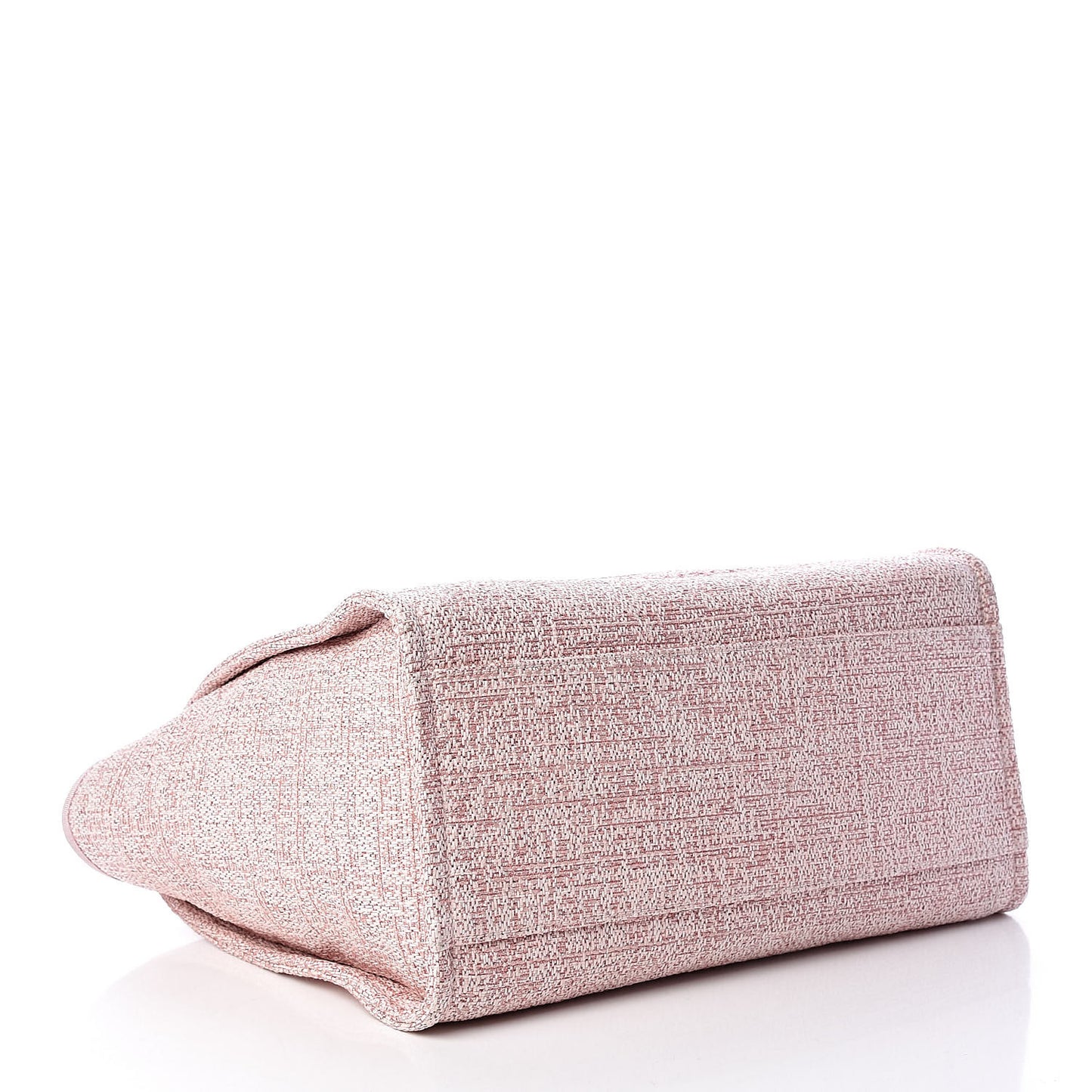 Straw Lurex Large Deauville Tote Pink