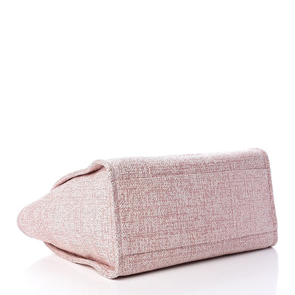 Chanel Straw Lurex Large Deauville Tote Pink 4 of 10