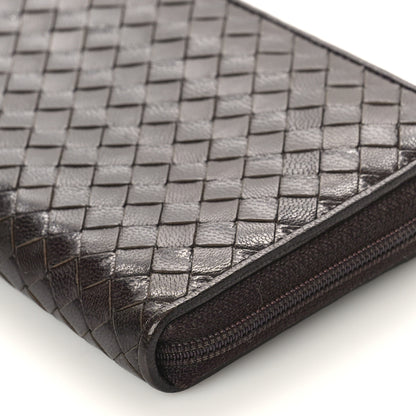 Bottega Veneta Nappa Intrecciato Zip Around Wallet Ebano 8 of 8