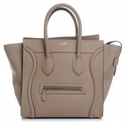 Celine Drummed Calfskin Mini Luggage Dune 1 of 8