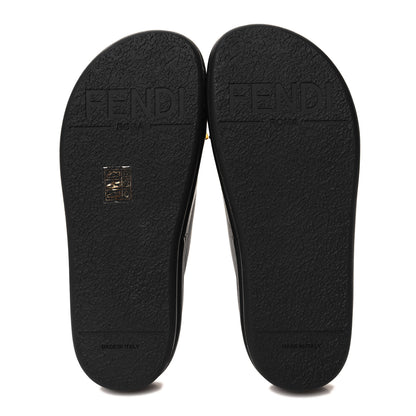 Fendi Vitello Womens Fendigraphy Slide Sandals 36 Black 5 of 9