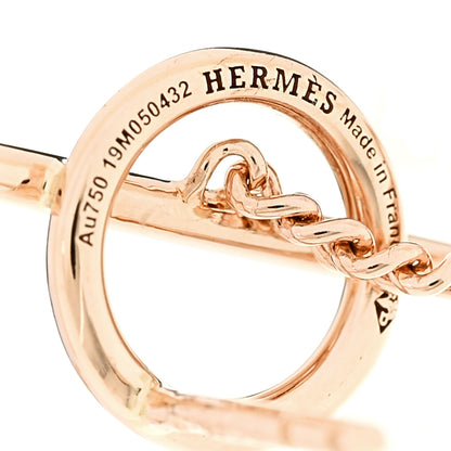 Hermes 18K Rose Gold Echappee Earrings 4 of 4