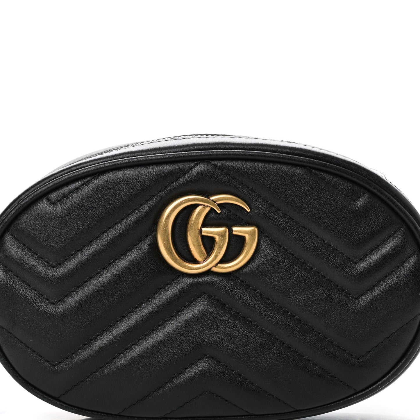 Calfskin Matelasse GG Marmont Belt Bag 75 30 Black