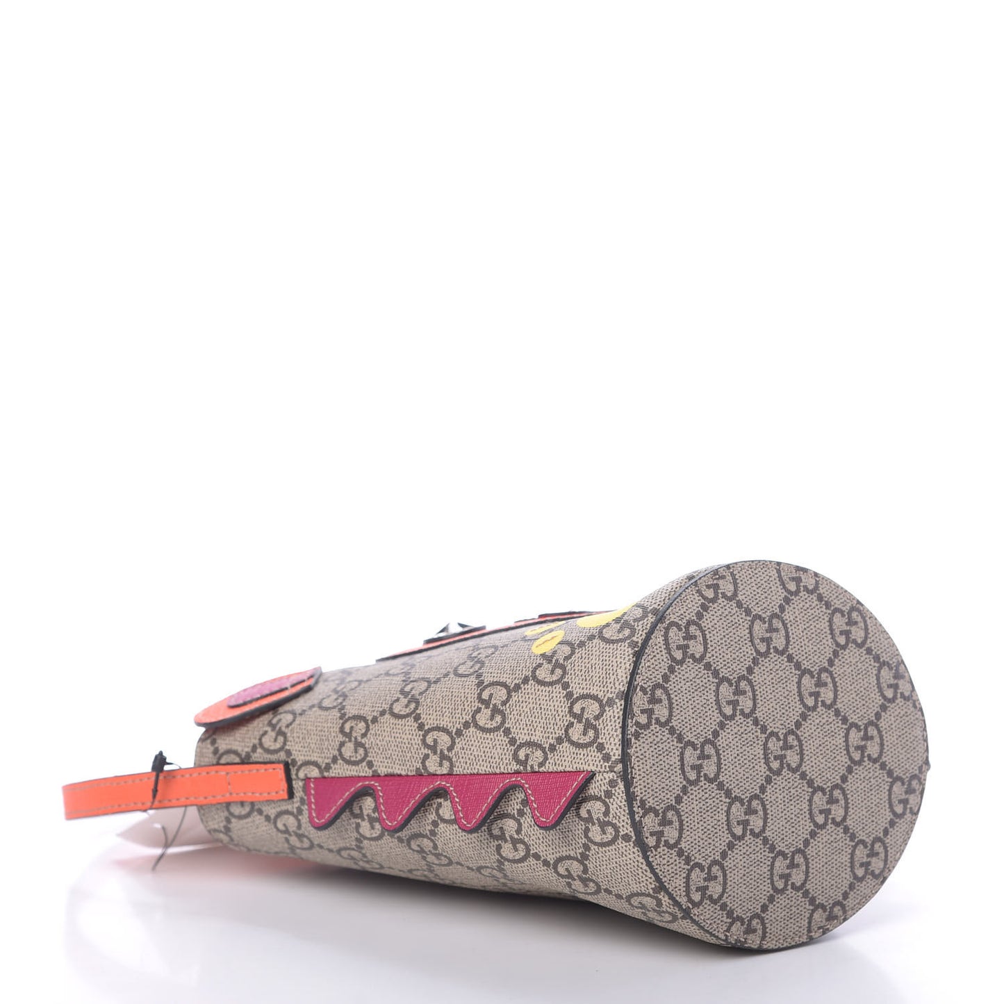 GG Supreme Monogram Childrens Hedgehog Bucket Bag Orange