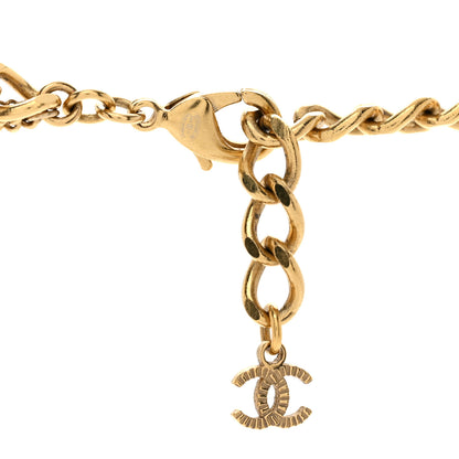 Chanel Metal Chain Link CC Multi Strand Choker Necklace Gold 4 of 4