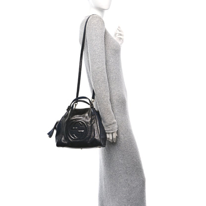 Gucci Patent Small Soho Shoulder Bag Uniform Blue 2 of 10