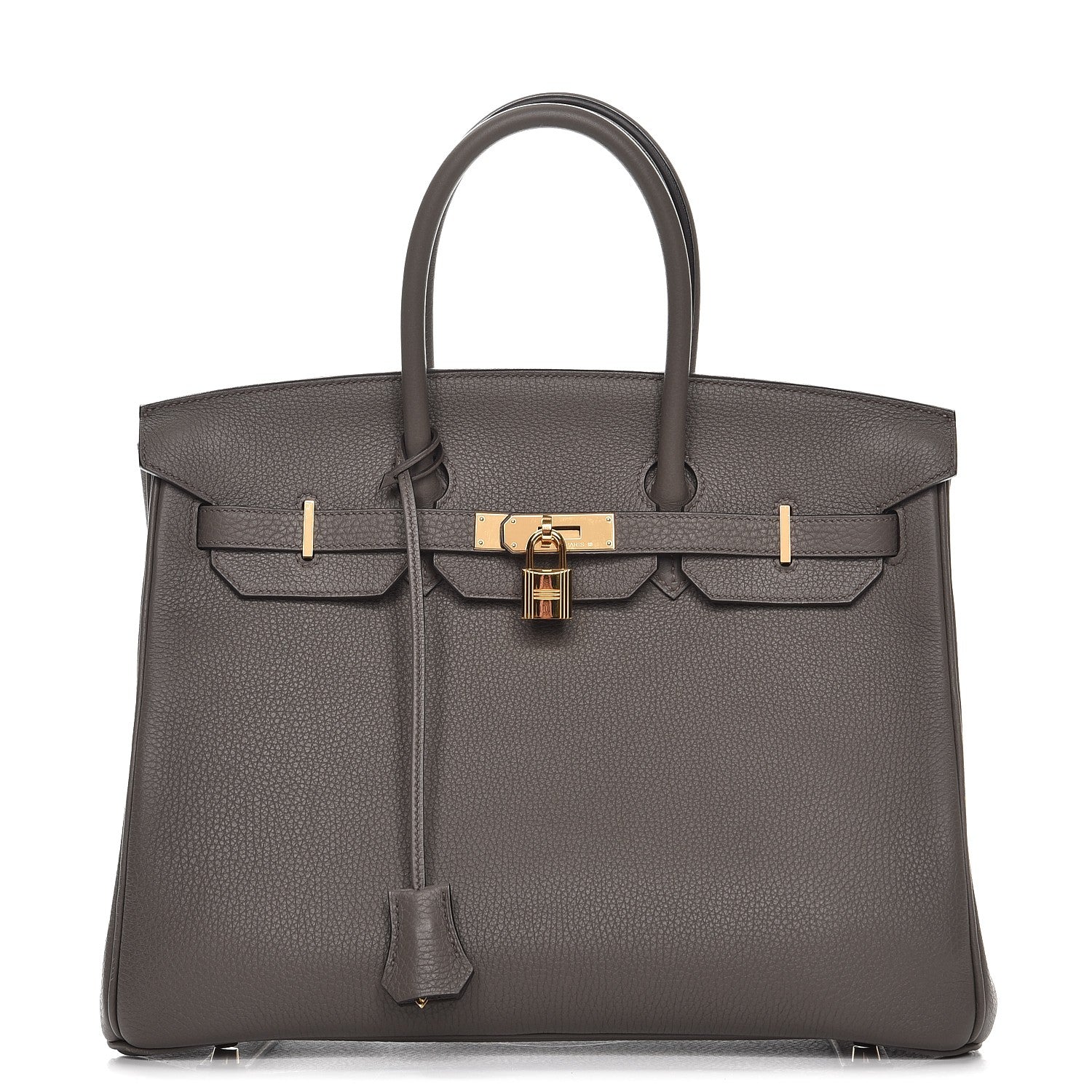 Hermes Taurillon Clemence Birkin 35 Etain 1 of 41