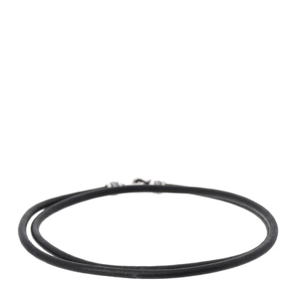 David Yurman Sterling Silver Diamond Leather Buckle Wrap Bracelet Black 2 of 3