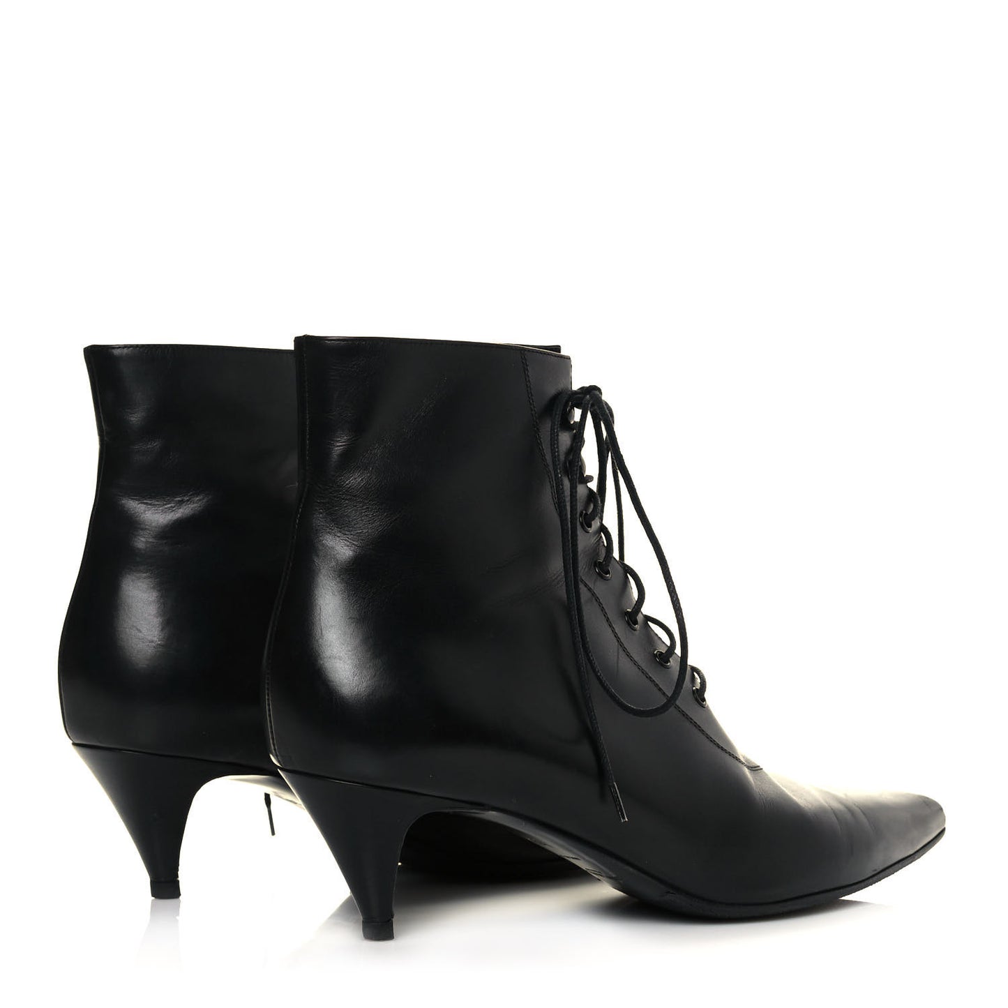 Calfskin Cat 50 Laced Boots 39 Black