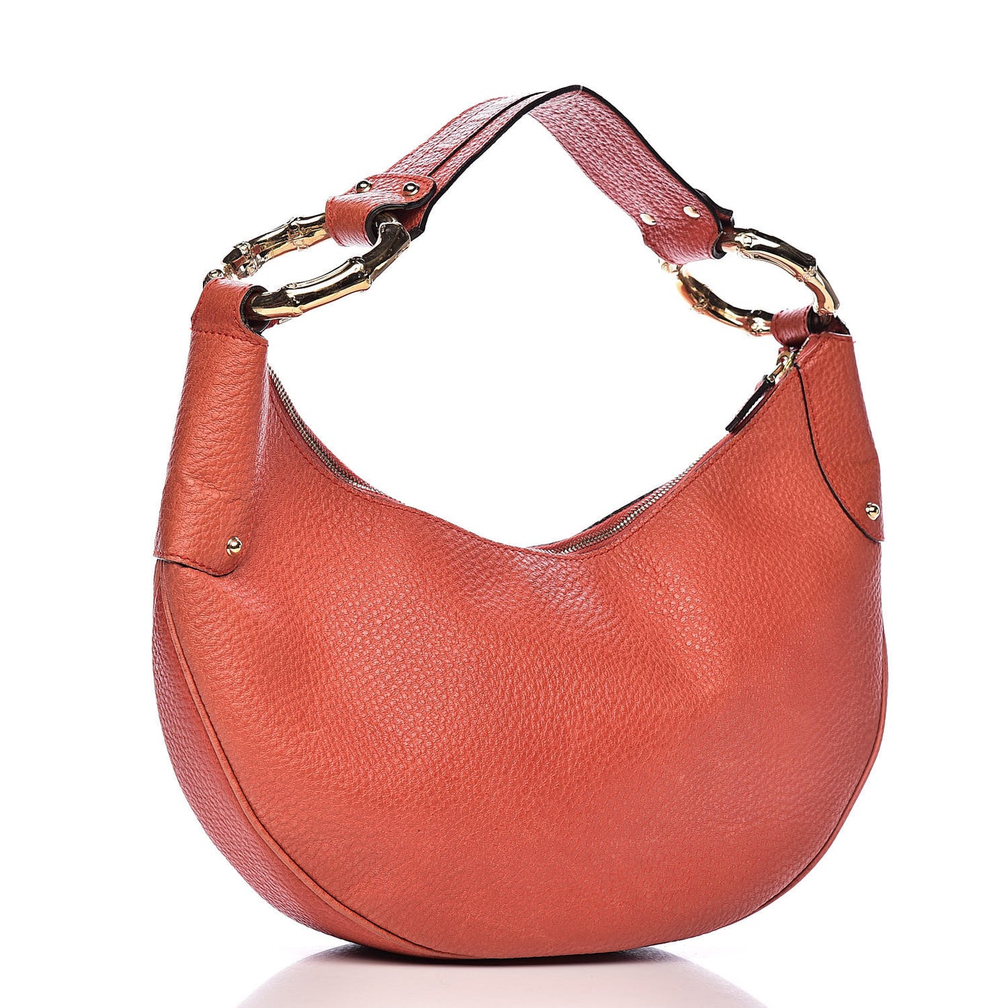 Calfskin Bamboo Ring Hobo Orange