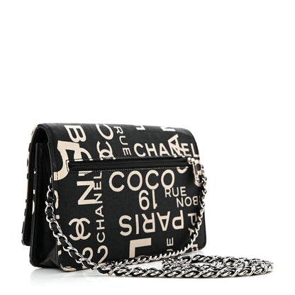 Chanel Denim Coco Wallet On Chain WOC Black 3 of 11