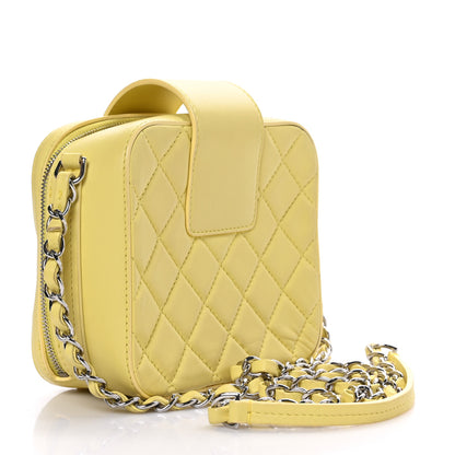 Chanel Lambskin Quilted Mini CC Box Camera Bag Yellow 3 of 10