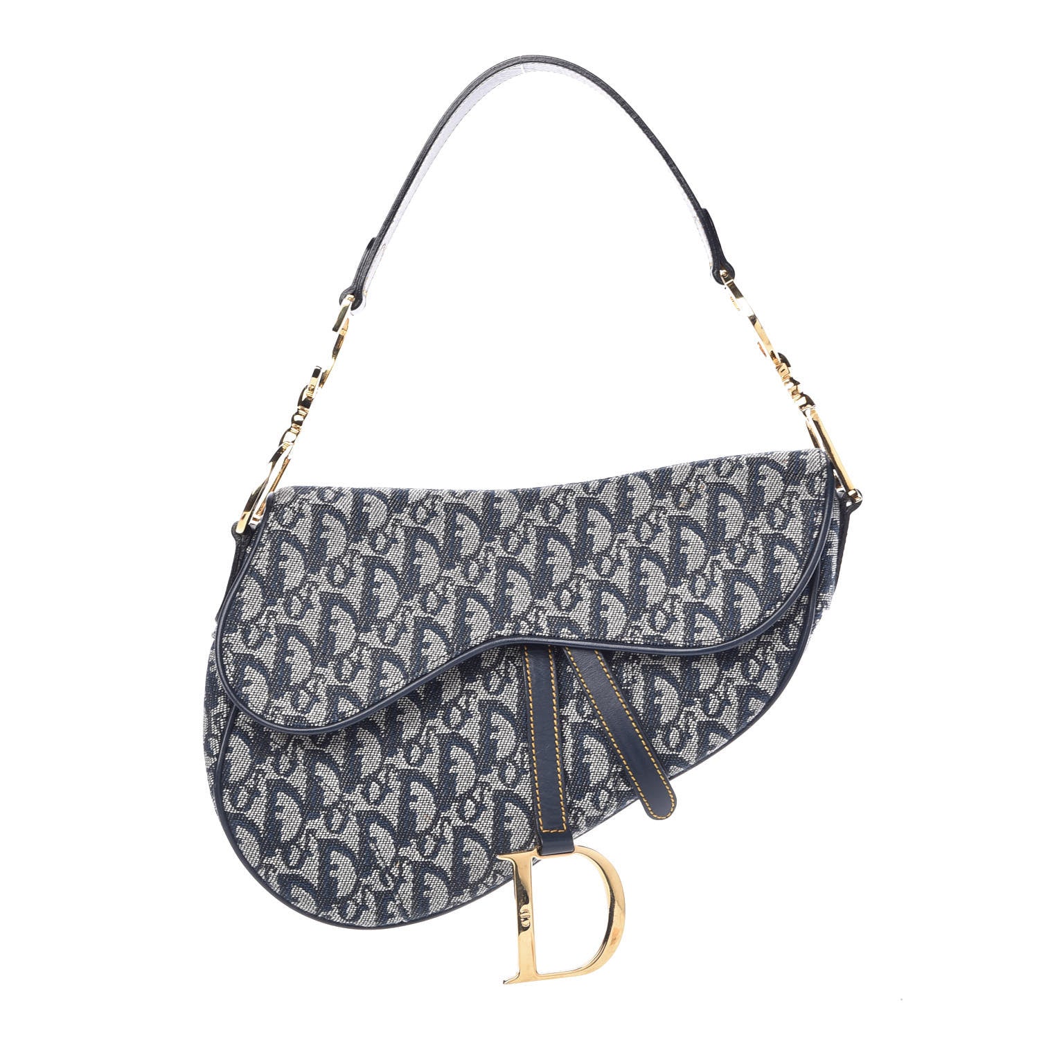 Christian Dior Monogram Saddle Bag Blue 1 of 8