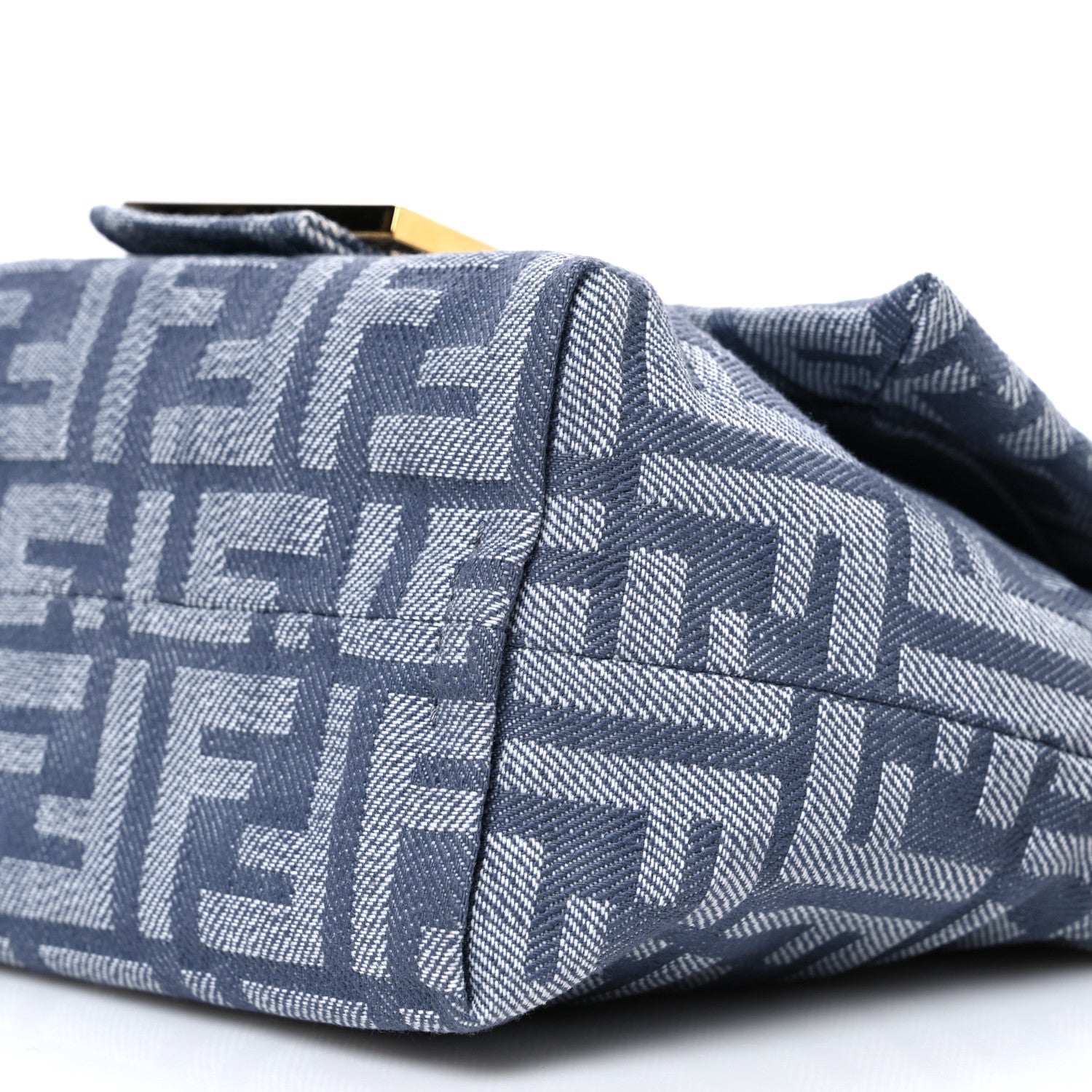 Fendi Denim Small Mamma Baguette Blue 10 of 10