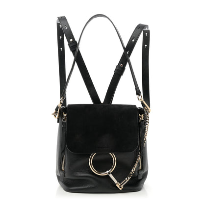 Chloe Suede Calfskin Small Faye Backpack Black 1 of 12