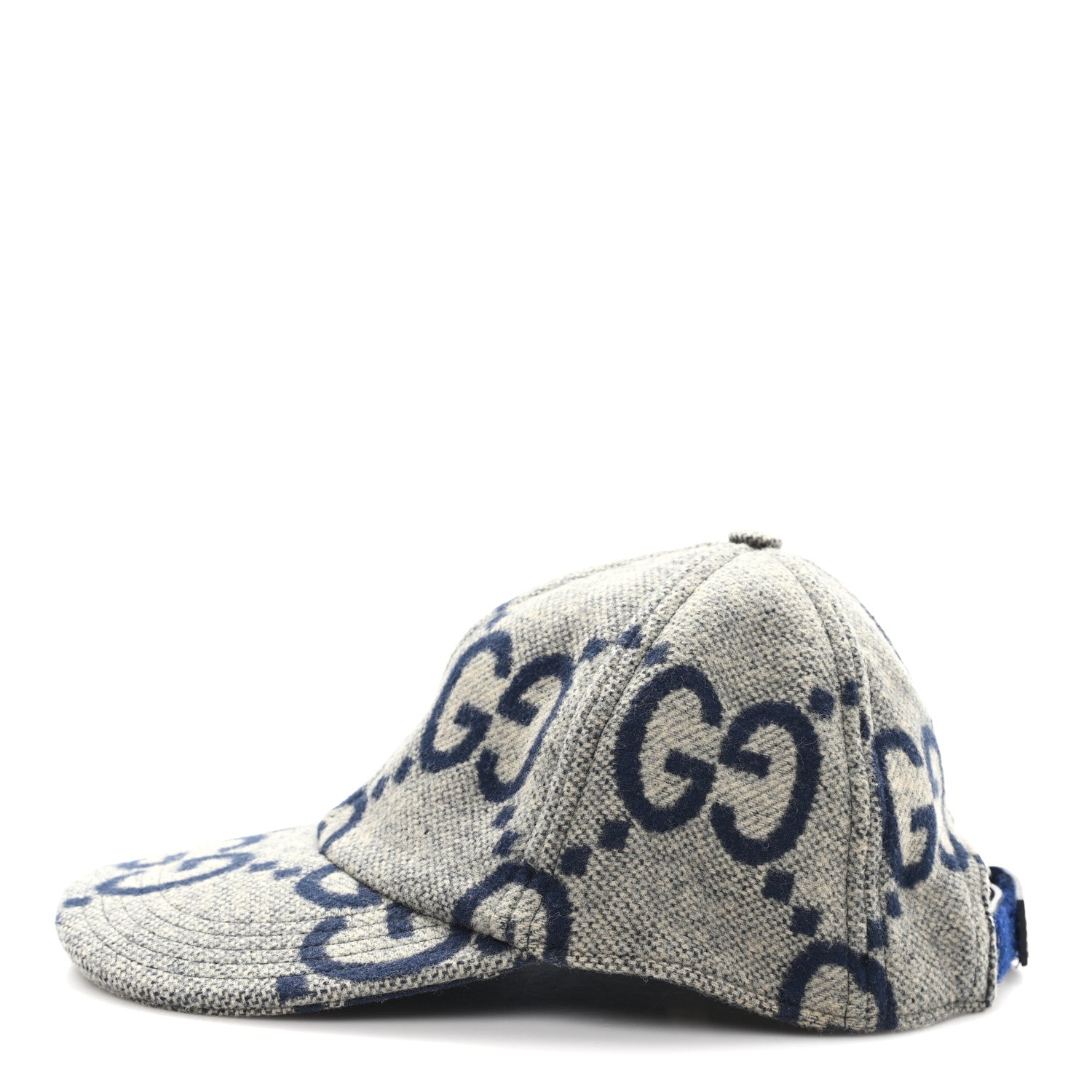 Gucci Wool Monogram Jumbo GG Antonio Baseball Hat M Grey 4 of 10