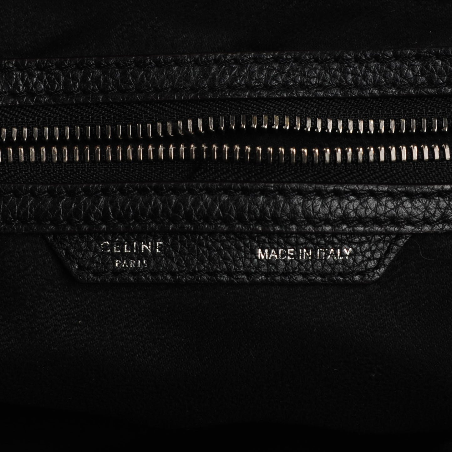 Drummed Calfskin Mini Luggage Black