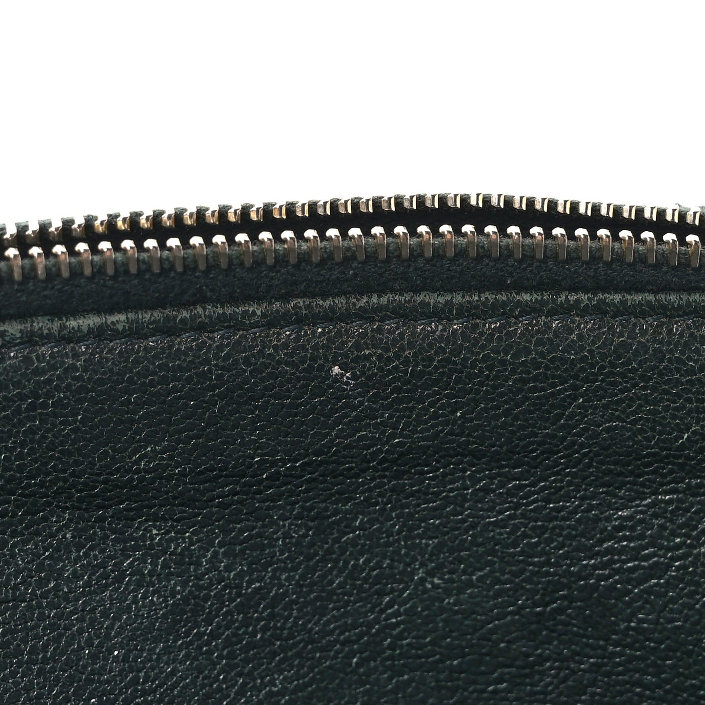 Grained Lambskin Quilted Mini Becky Double Zip Bag Dark Green