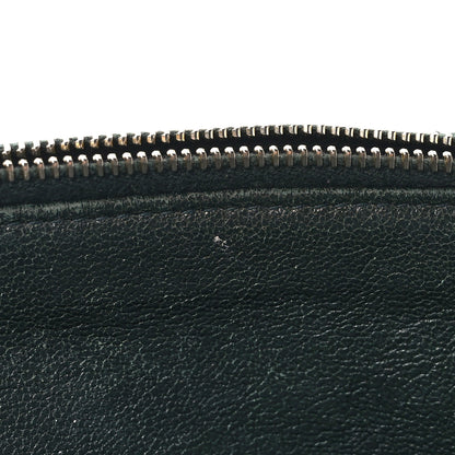 Saint Laurent Grained Lambskin Quilted Mini Becky Double Zip Bag Dark Green 9 of 11