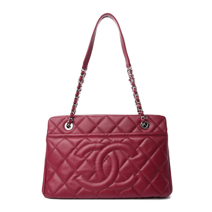 Chanel Caviar Quilted Timeless CC Shopping Tote Red 1 of 13