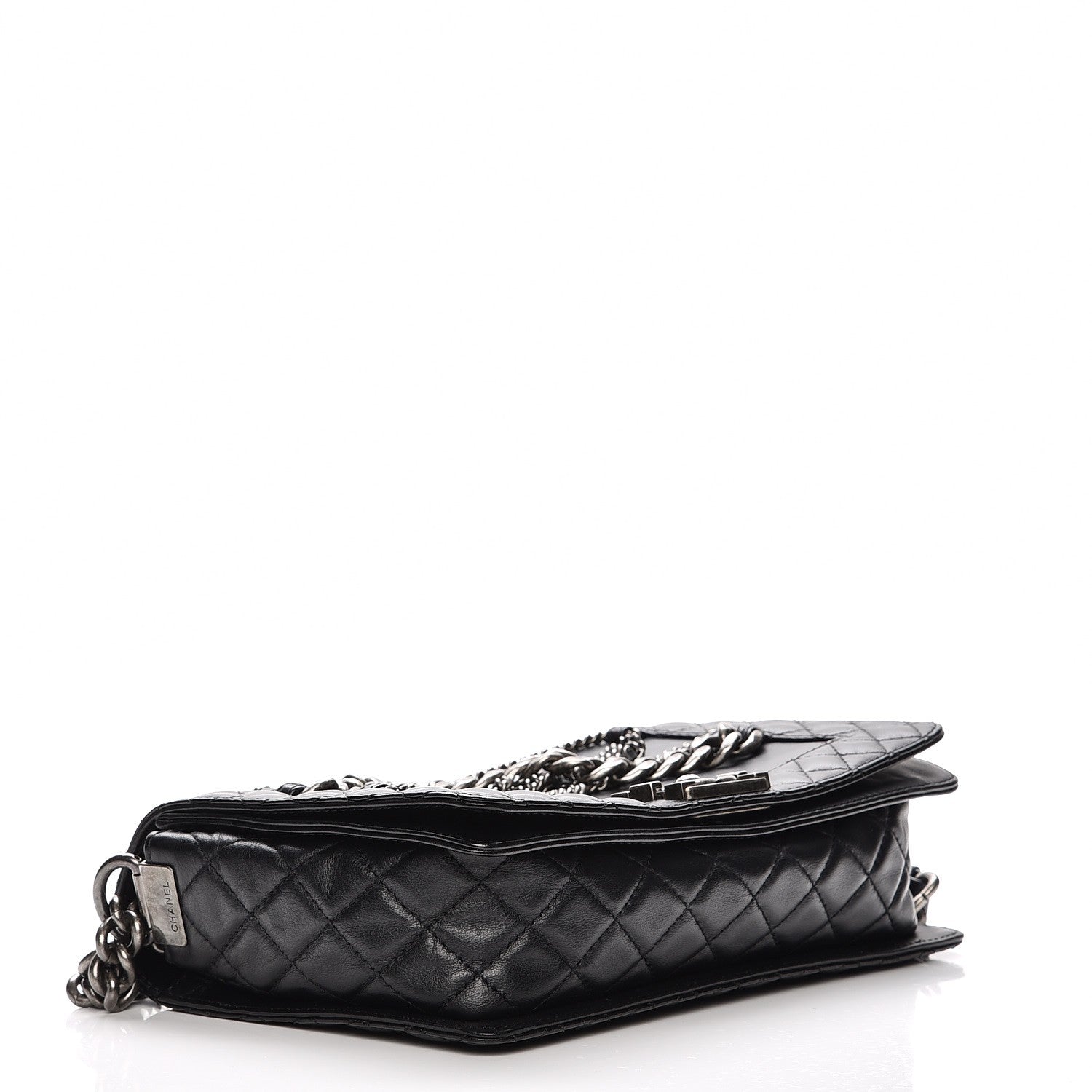 Chanel Calfskin Enchained Medium Boy Flap Black 4 of 7