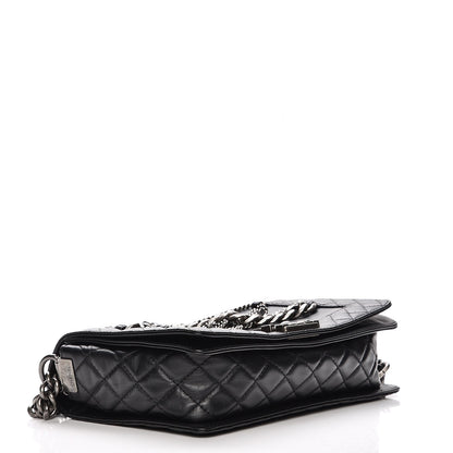 Chanel Calfskin Enchained Medium Boy Flap Black 4 of 7
