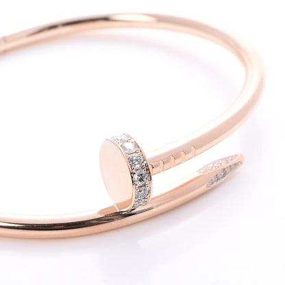 Cartier 18K Pink Gold Diamond Juste Un Clou Bracelet 16 5 of 6