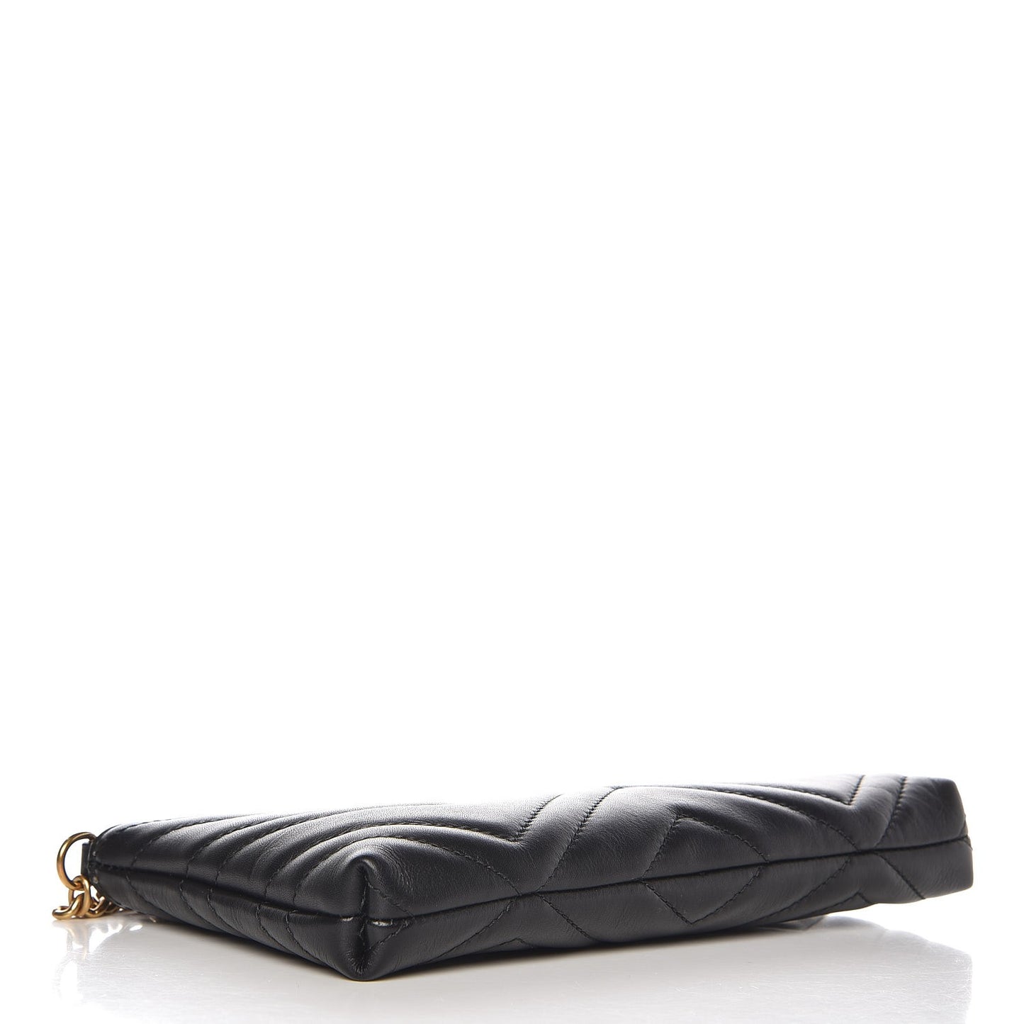 Calfskin Matelasse Mini GG Marmont Chain Bag Black