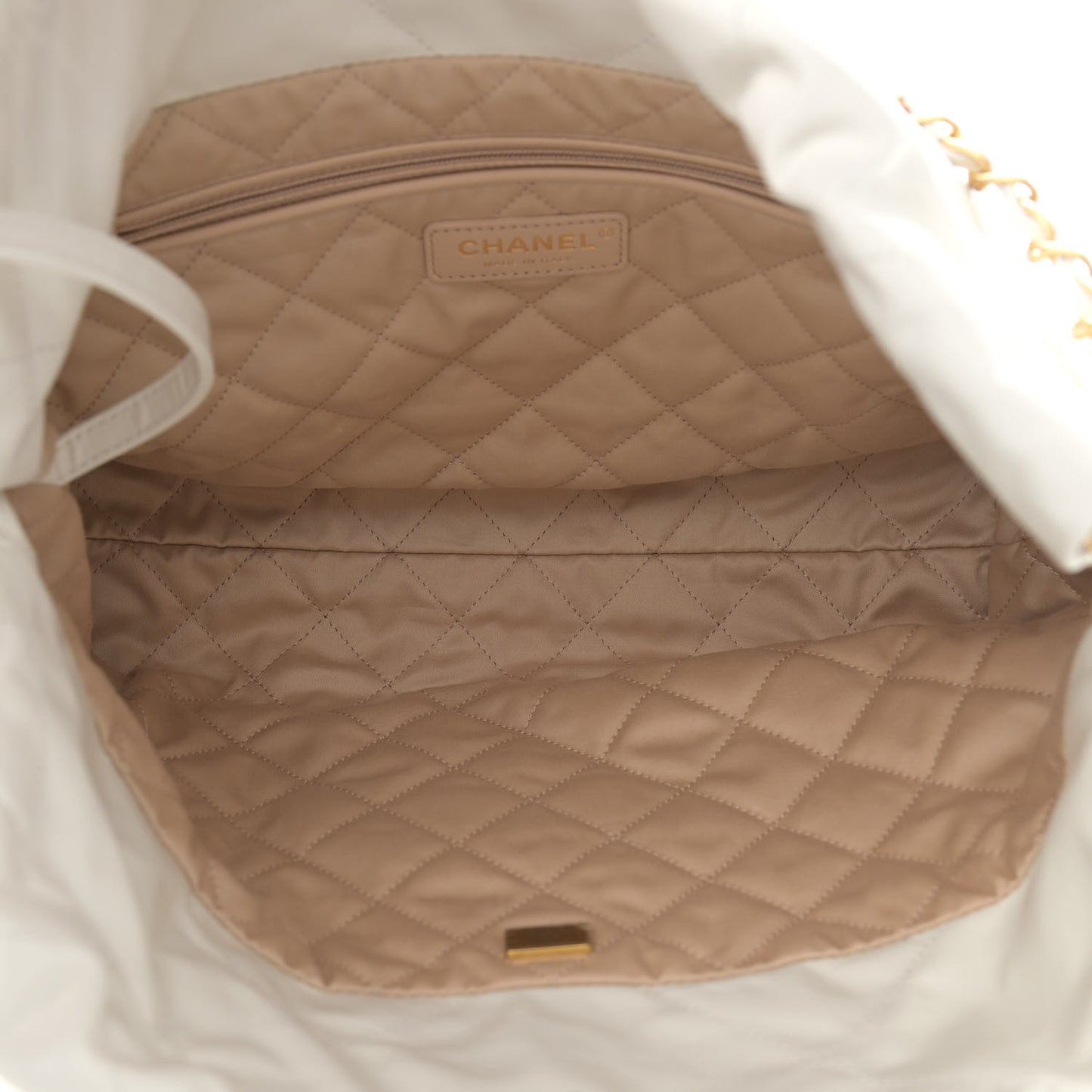 Calfskin Quilted Small Chanel 22 White