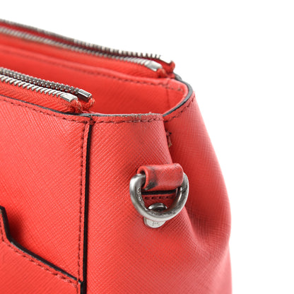 MCM Saffiano Small Elda Tote Red 10 of 15