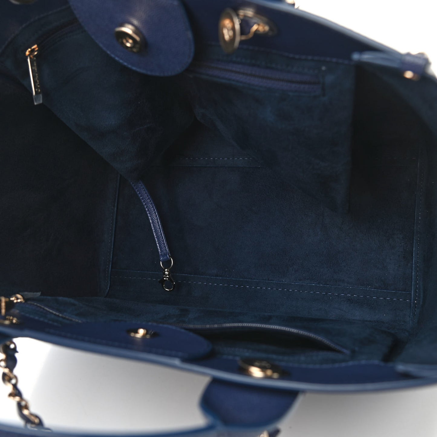 Caviar Small Studded Deauville Tote Navy