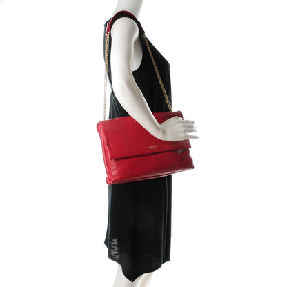 Lanvin Lambskin Quilted Medium Sugar Flap Shoulder Bag Red 2 of 8