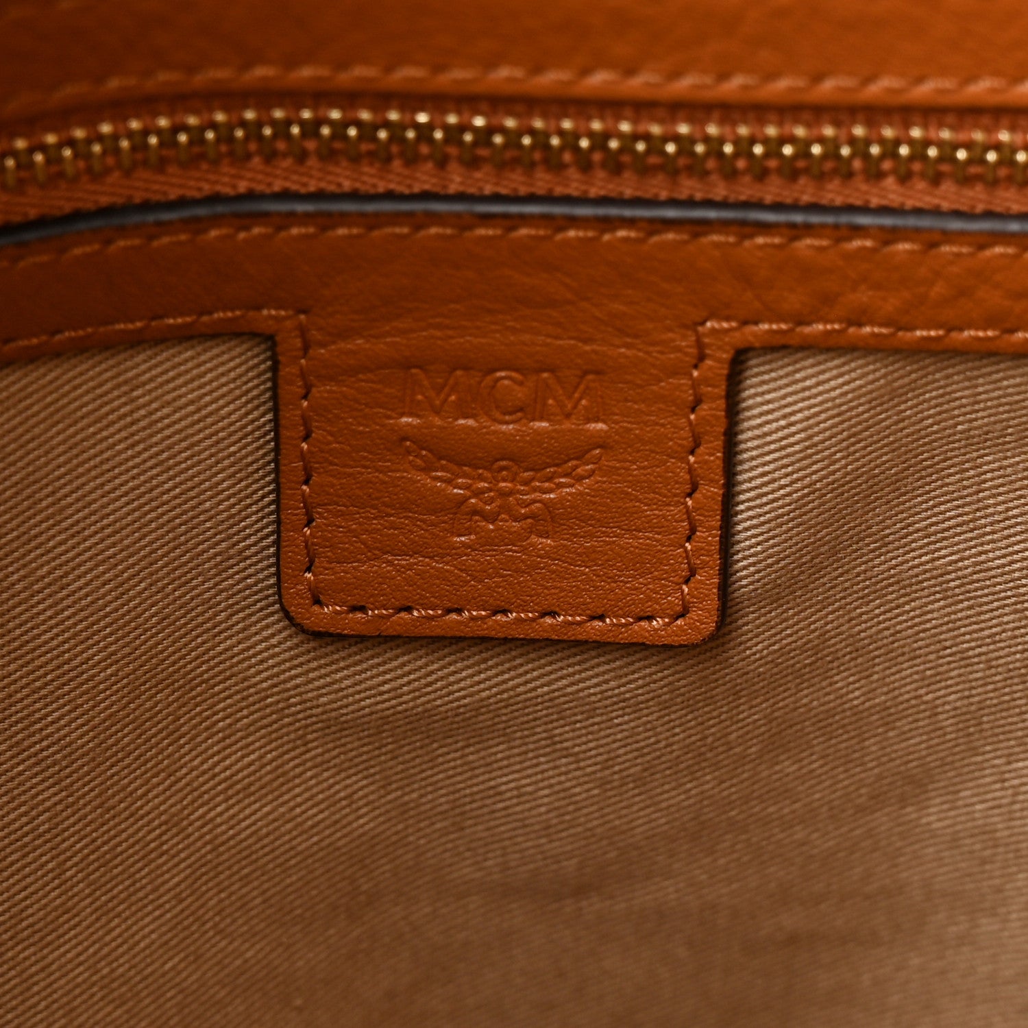 MCM Visetos Brandenburg Backpack Cognac 6 of 11