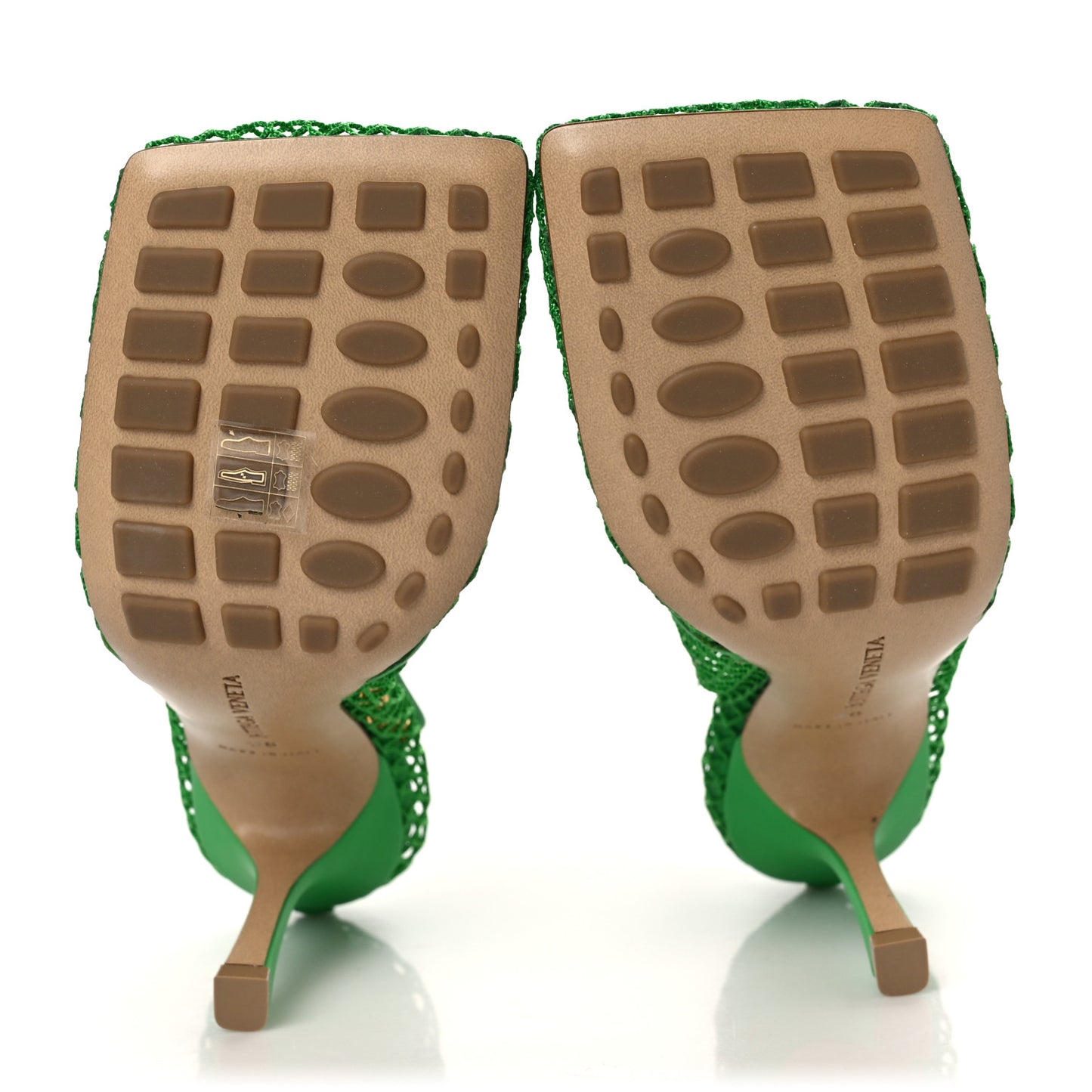 Mesh Calfskin Stretch Chain Strap 90mm Pumps 38 Parakeet