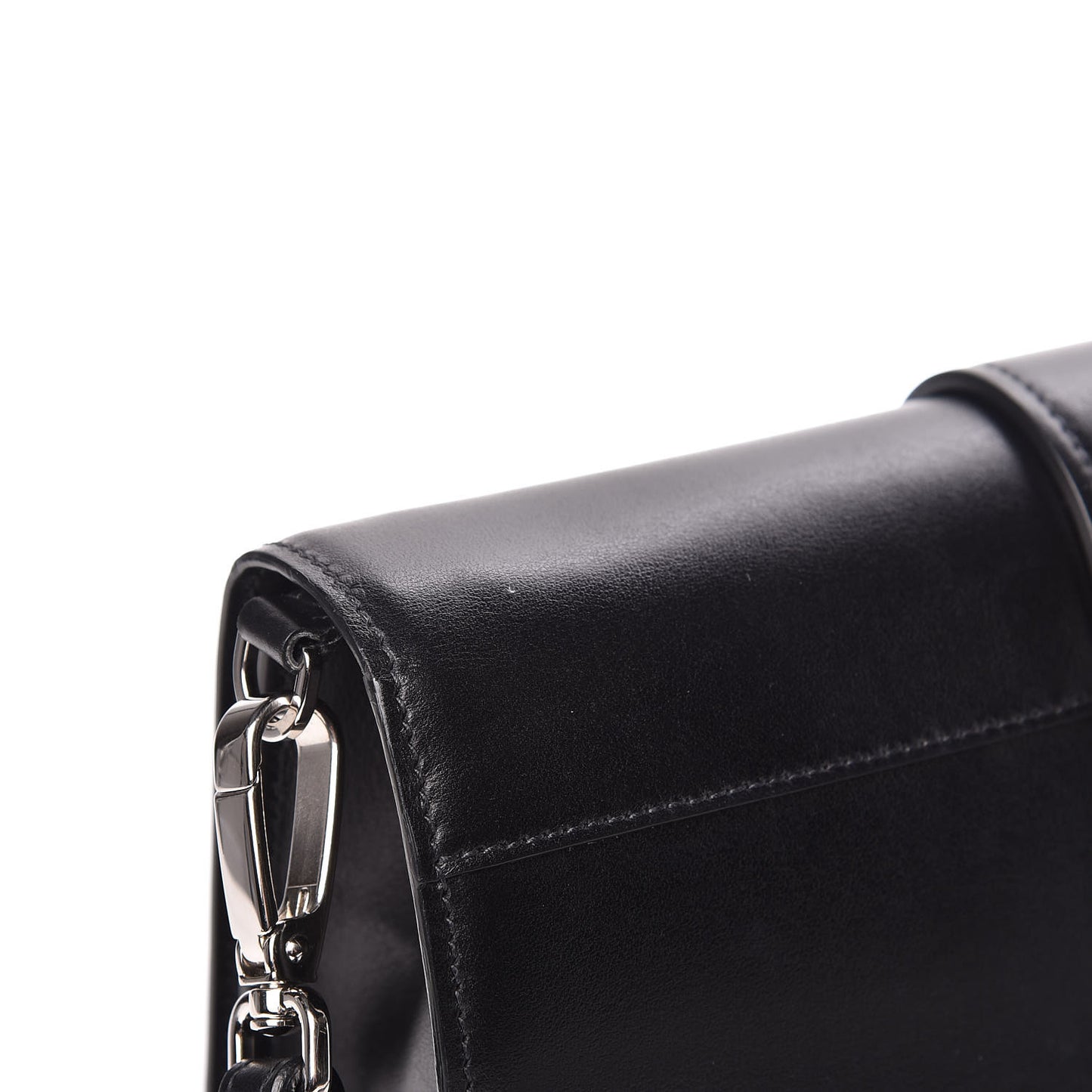 City Calfskin Ribbon Bag Black